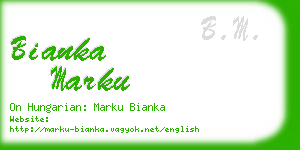 bianka marku business card